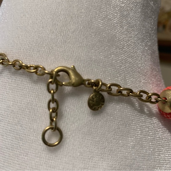 JCrew Factory Orbital Statement Beaded Necklace Beaded in Coral - Picture 5 of 8